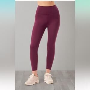 Girlfriend Collective Hugh Rise Compression Leggings with Pockets Plum Purple
